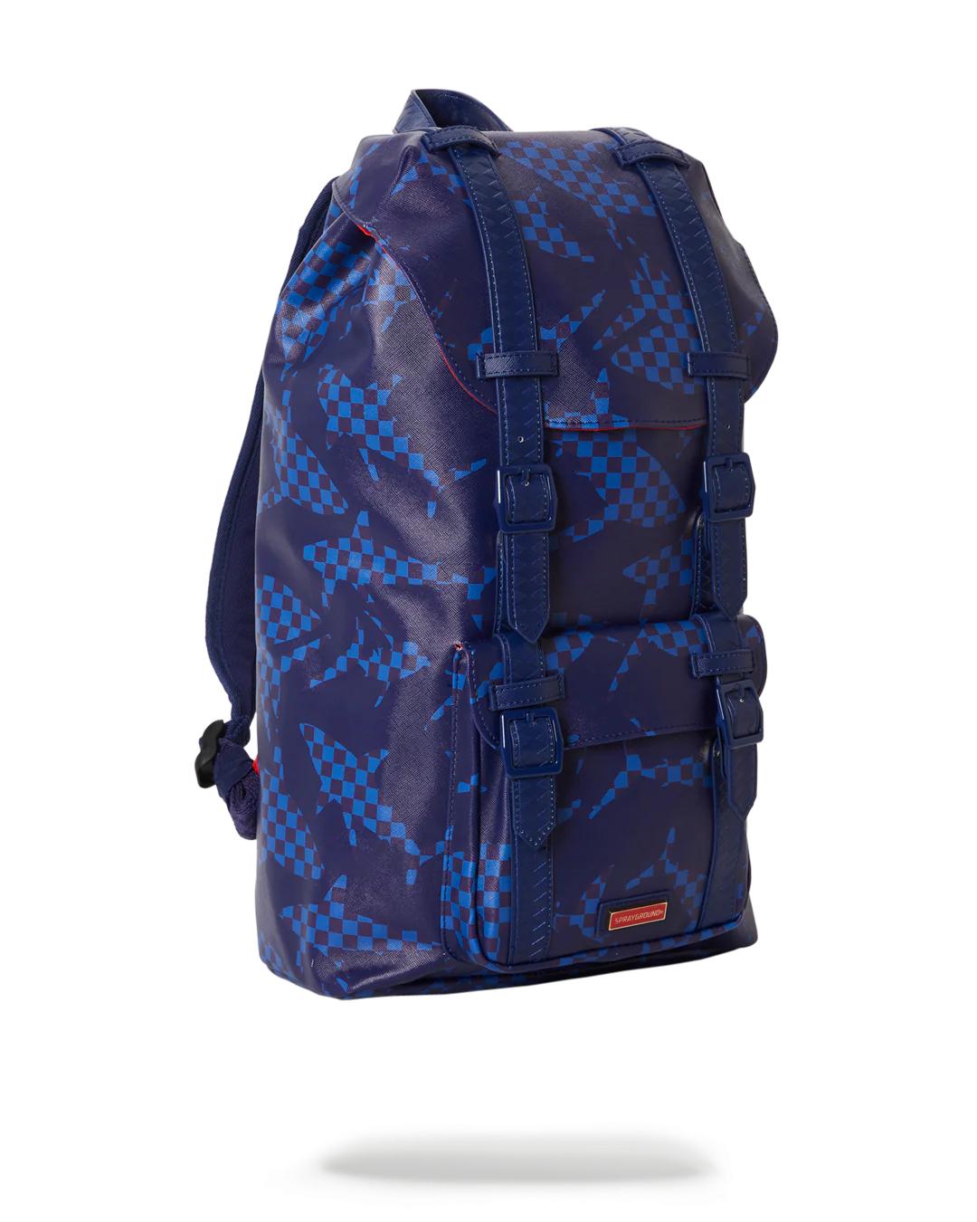 Sprayground SHARK CHECK (BLUE) HILLS BACKPACK