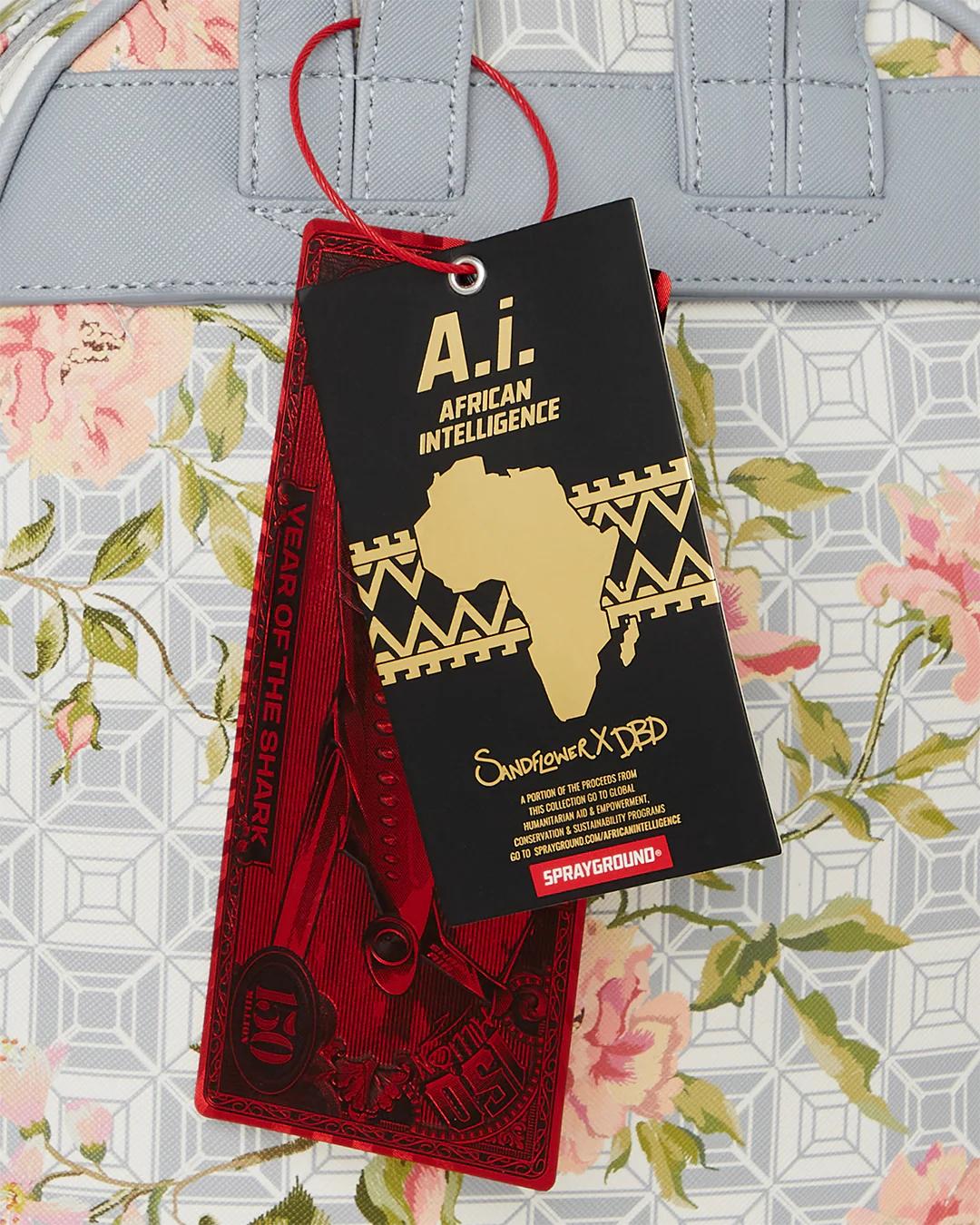 Sprayground A.I. AFRICAN INTELLIGENCE ELEGANT ENERGY SAVAGE BACKPACK - SANDFLOWER