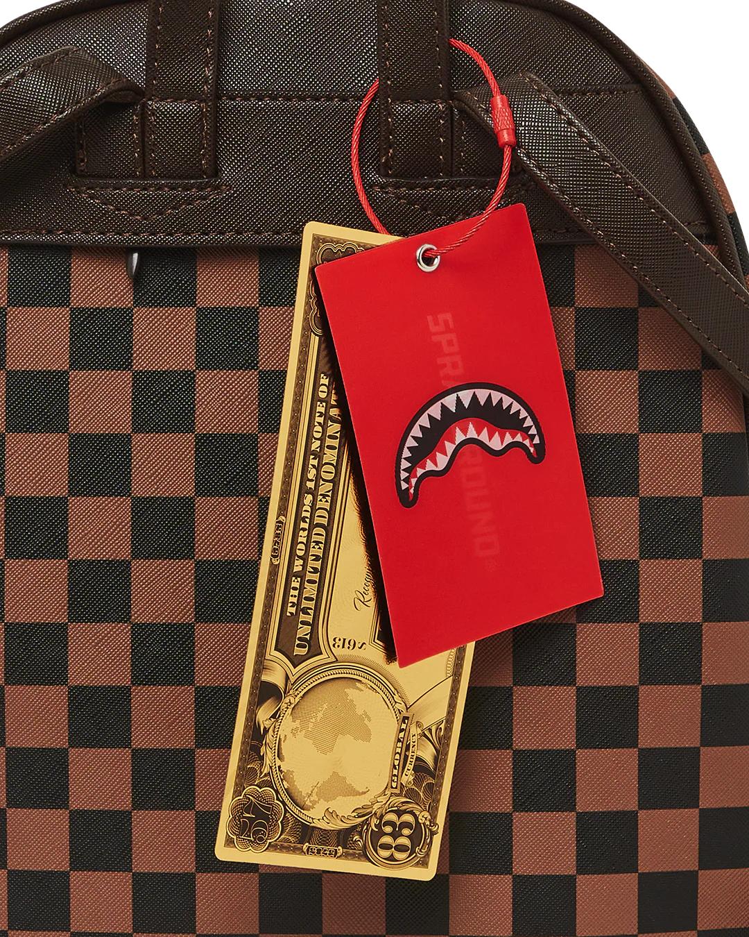 Sprayground EXTERIOR GOLD ZIP POCKET SHARKS IN PARIS SAVAGE BACKPACK