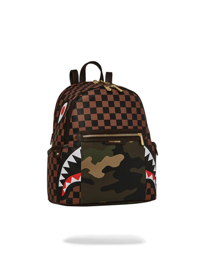 Sprayground EXTERIOR GOLD ZIP POCKET SHARKS IN PARIS SAVAGE BACKPACK