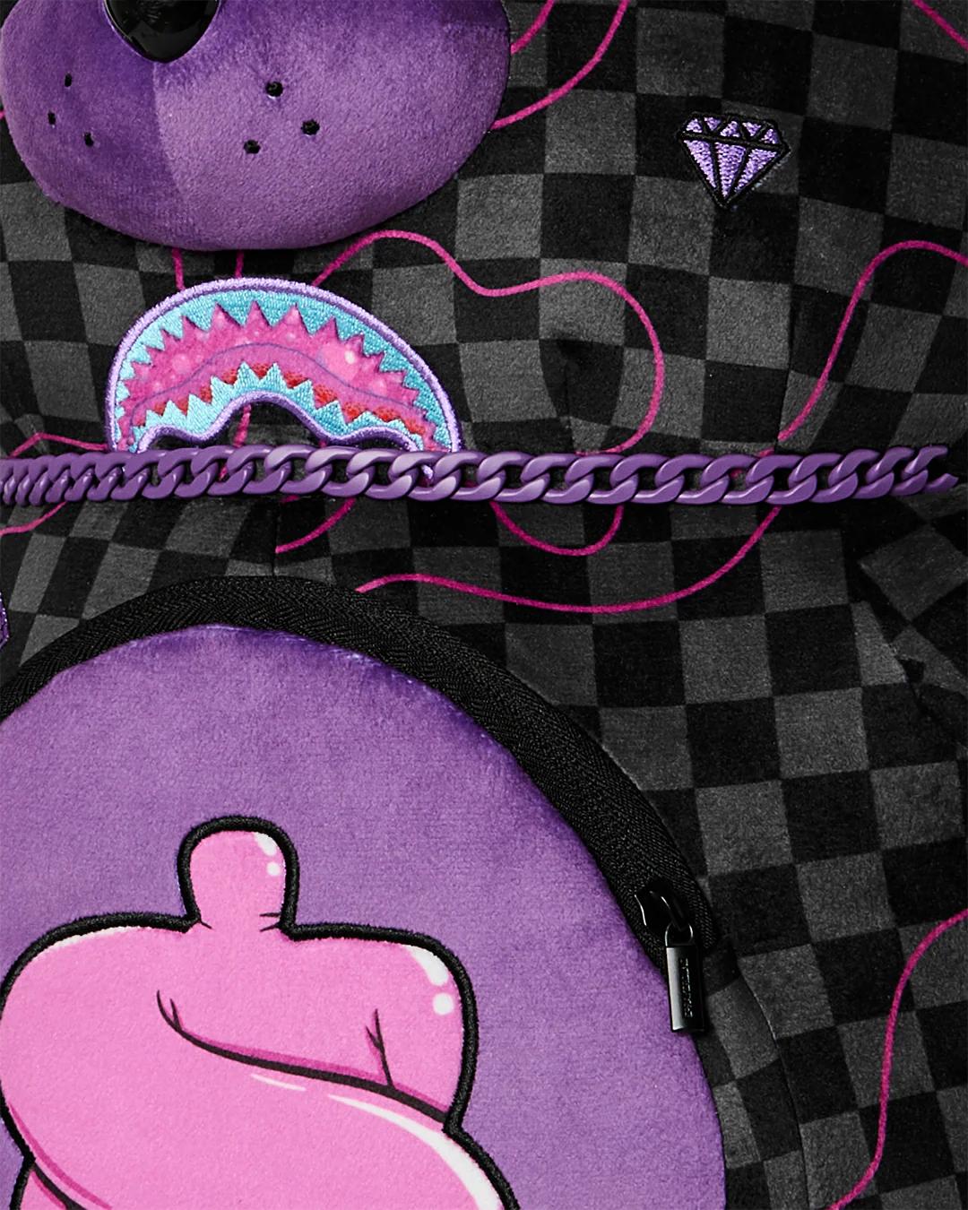 Sprayground PURPLE SLIME SHARK MONEYBEAR BACKPACK