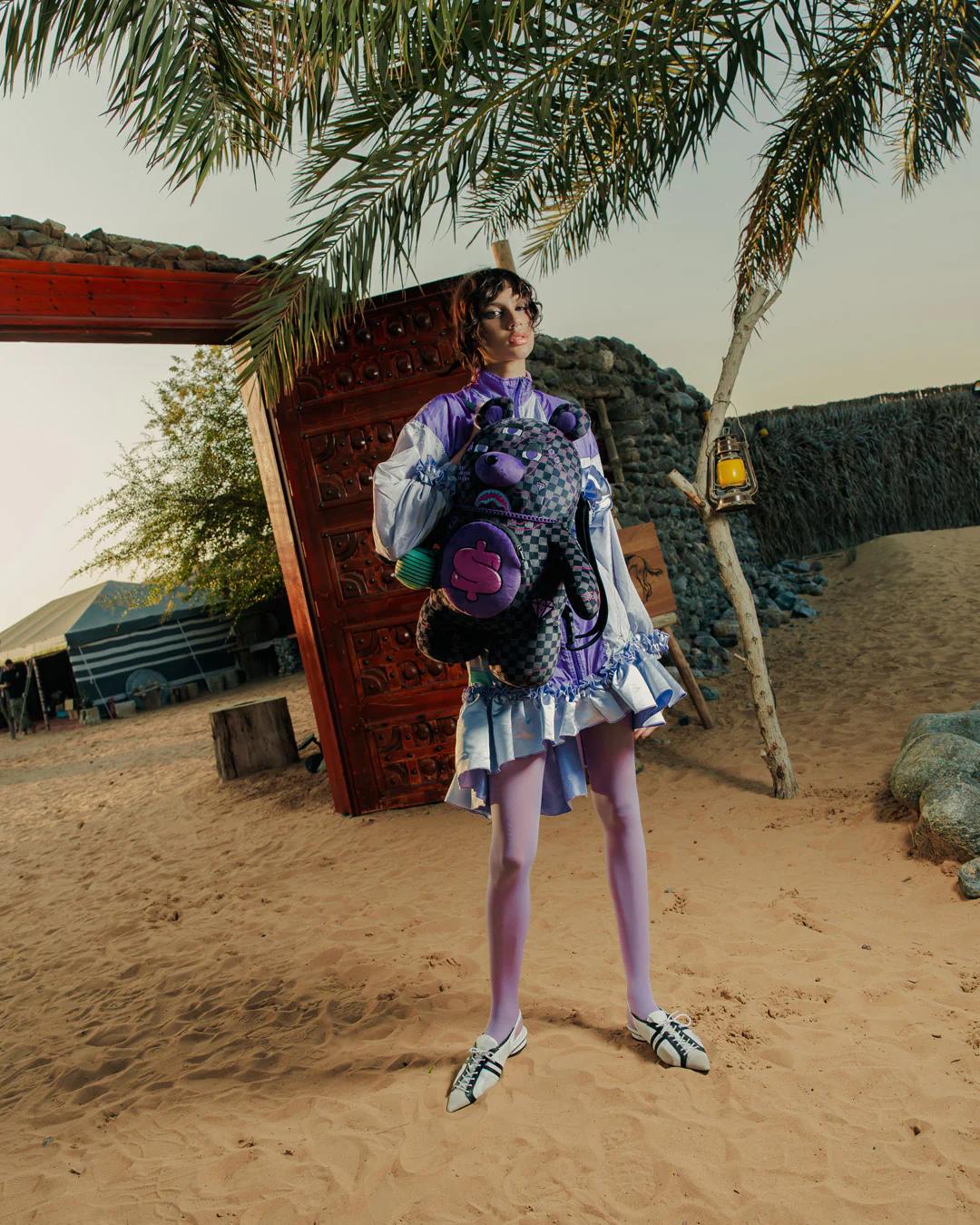 Sprayground PURPLE SLIME SHARK MONEYBEAR BACKPACK