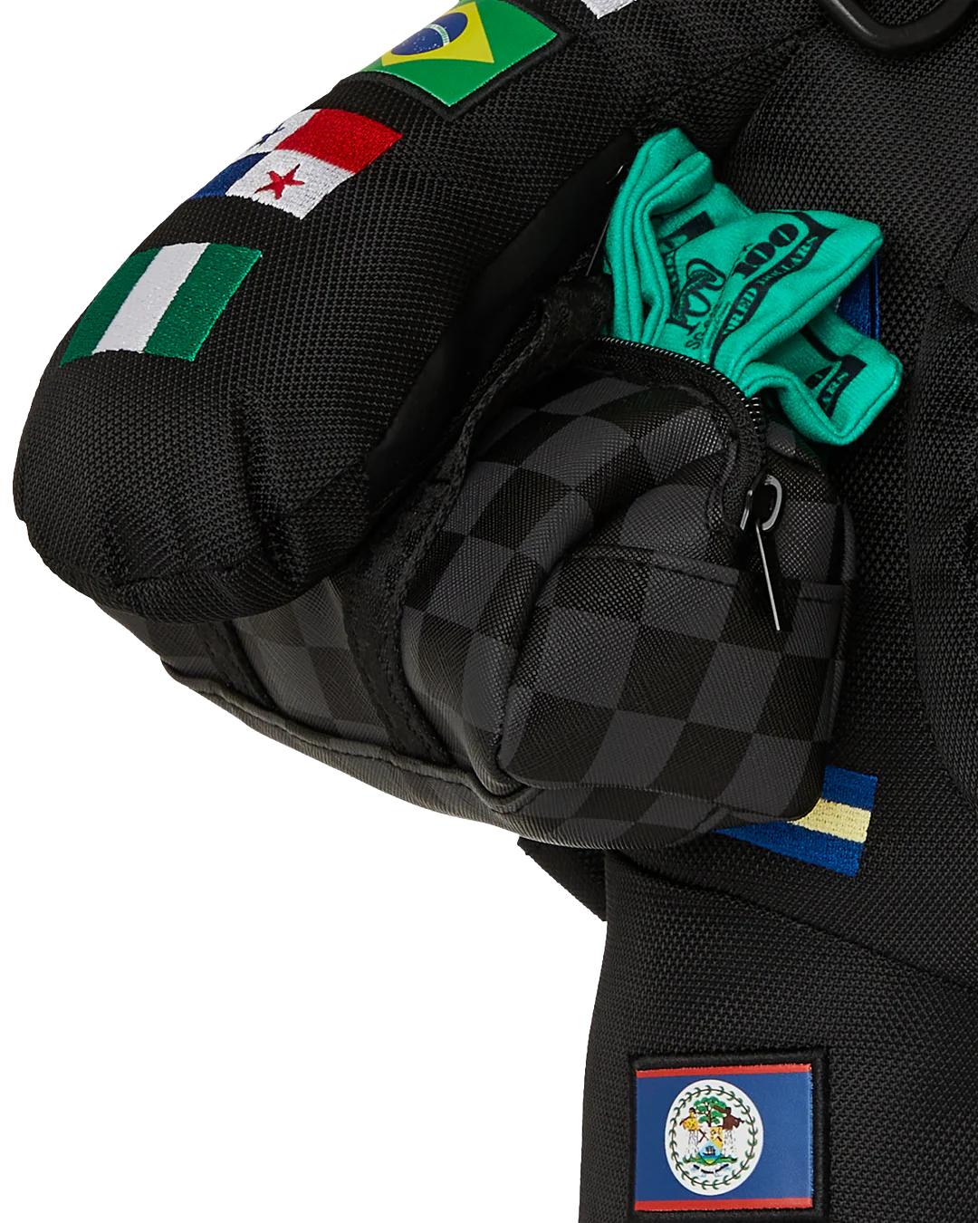 Sprayground JAMES FIRST CLASS GLOBAL FLAGS MONEYBEAR BACKPACK