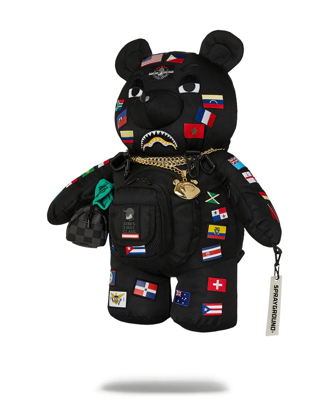 Sprayground JAMES FIRST CLASS GLOBAL FLAGS MONEYBEAR BACKPACK