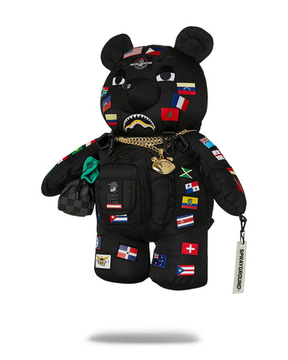 Sprayground JAMES FIRST CLASS GLOBAL FLAGS MONEYBEAR BACKPACK