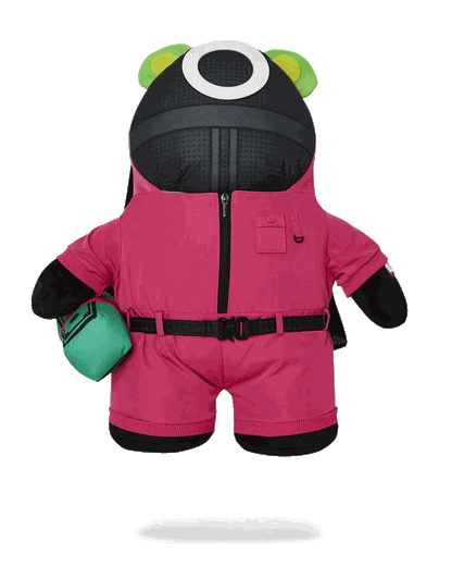 Sprayground SQUID GAME COLLAB PINK SOLDIERS BEAR BACKPACK