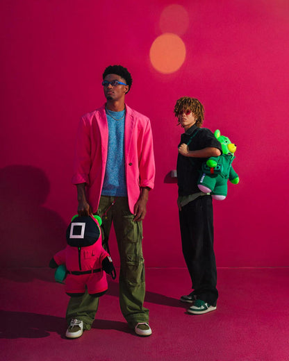 Sprayground SQUID GAME COLLAB PINK SOLDIERS BEAR BACKPACK
