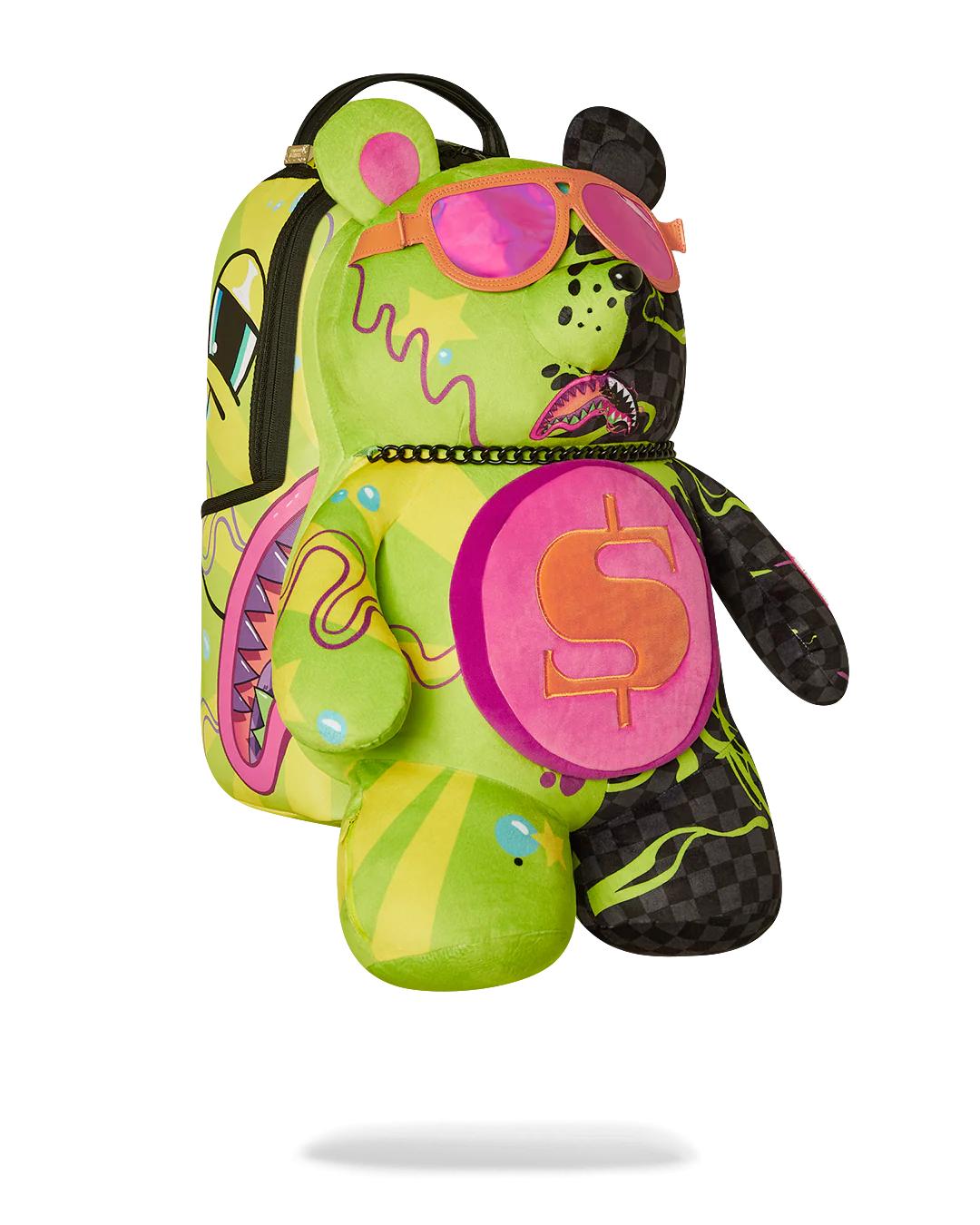 Sprayground SLIME DIME MONEYBEAR TEDDYBEAR ON BACKPACK