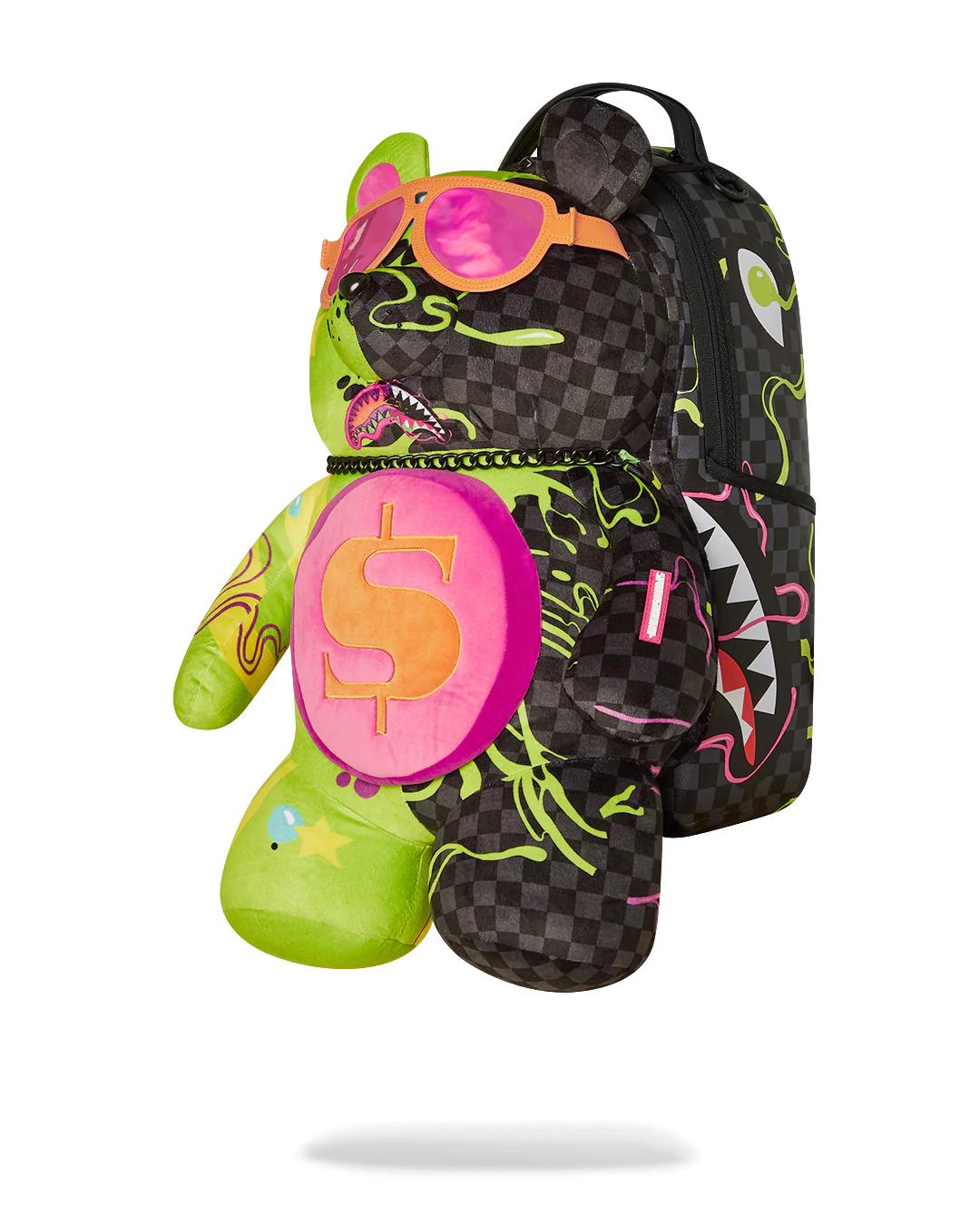 Sprayground SLIME DIME MONEYBEAR TEDDYBEAR ON BACKPACK