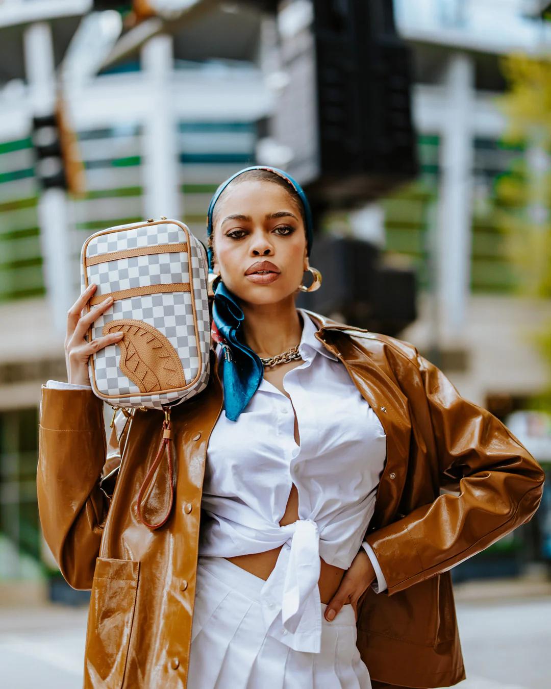 Sprayground HENNY LATTE BRICKSIDE TOILETRY BAG