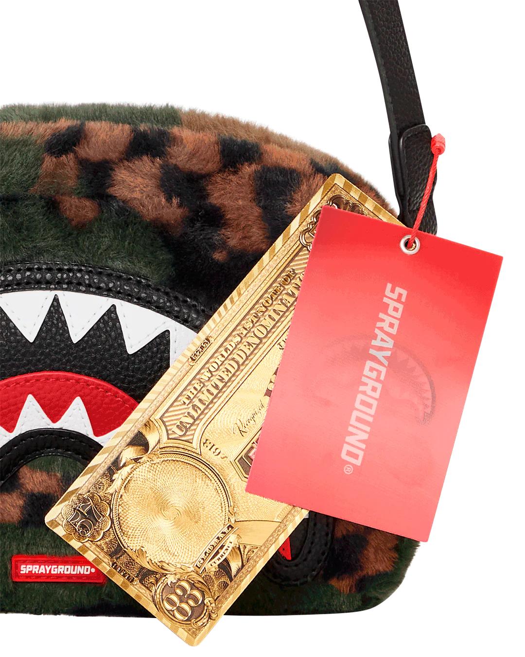 Sprayground BIG SKY FUR SHARK MESSENGER BRICK BAG