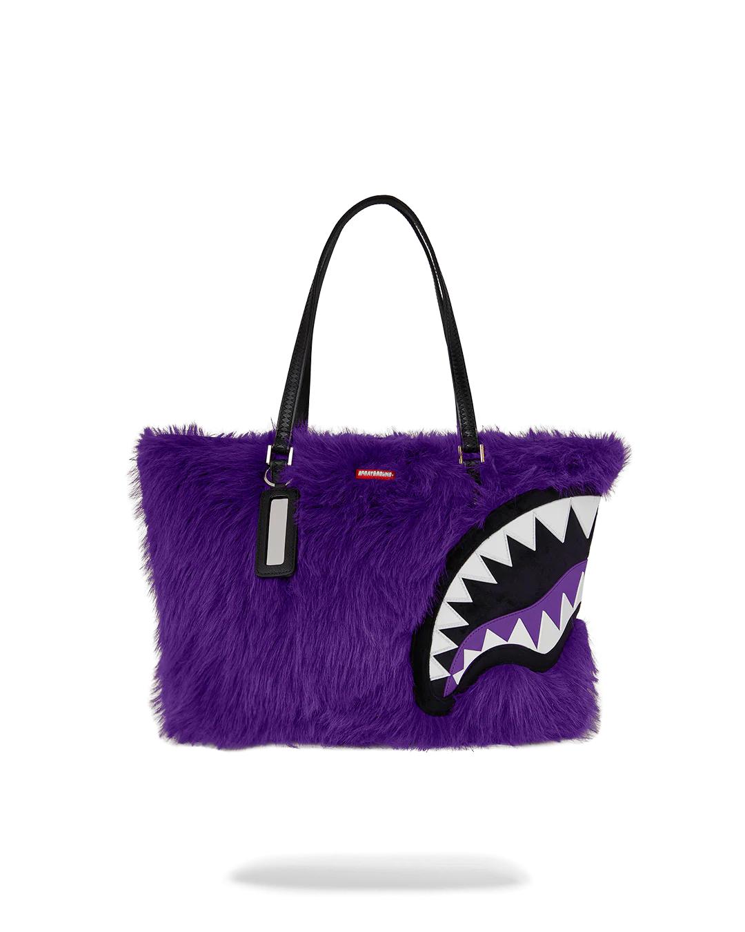 Sprayground FURZILLA SHARK (PURP) TOTE