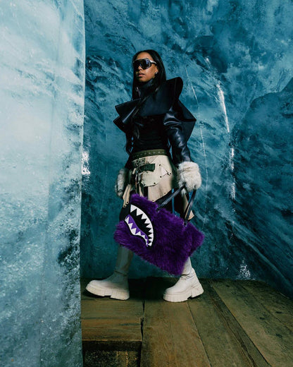 Sprayground FURZILLA SHARK (PURP) TOTE