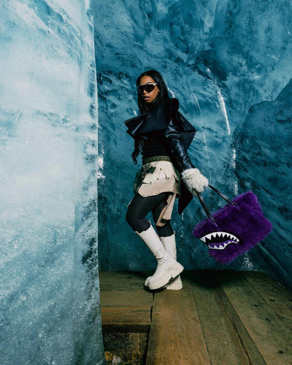 Sprayground FURZILLA SHARK (PURP) TOTE