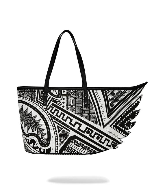 Sprayground A.I. AFRICAN INTELLIGENCE THE SKYHAWK WING TOTE - SANDFLOWER COLLAB