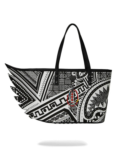 Sprayground A.I. AFRICAN INTELLIGENCE THE SKYHAWK WING TOTE - SANDFLOWER COLLAB