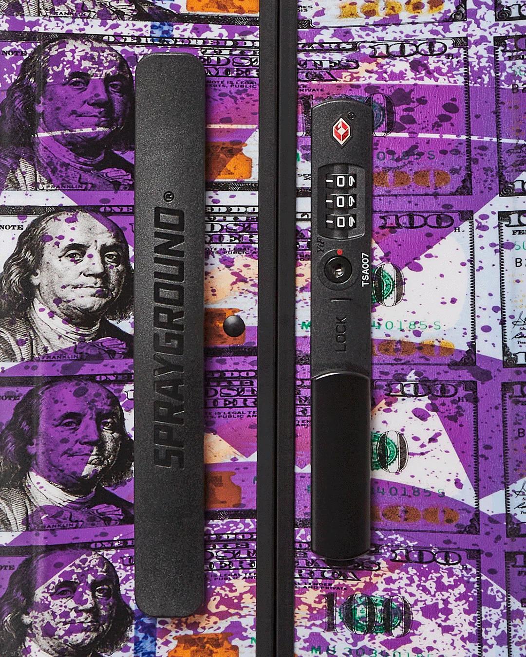 Sprayground BILLIONS IN THE BANK HARD SHELL CARRY-ON LUGGAGE