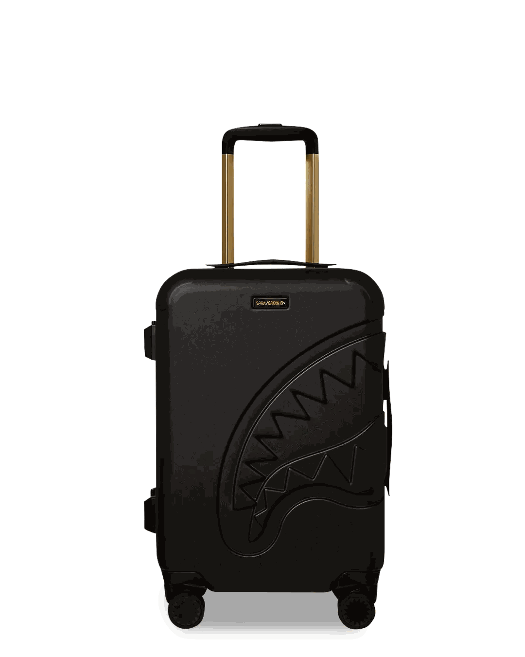 Sprayground REALITY CHECK SHARKITECTURE CARRY-ON JETBLACK LUGGAGE (GOLD HARDWARE)