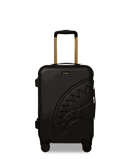 Sprayground REALITY CHECK SHARKITECTURE CARRY-ON JETBLACK LUGGAGE (GOLD HARDWARE)