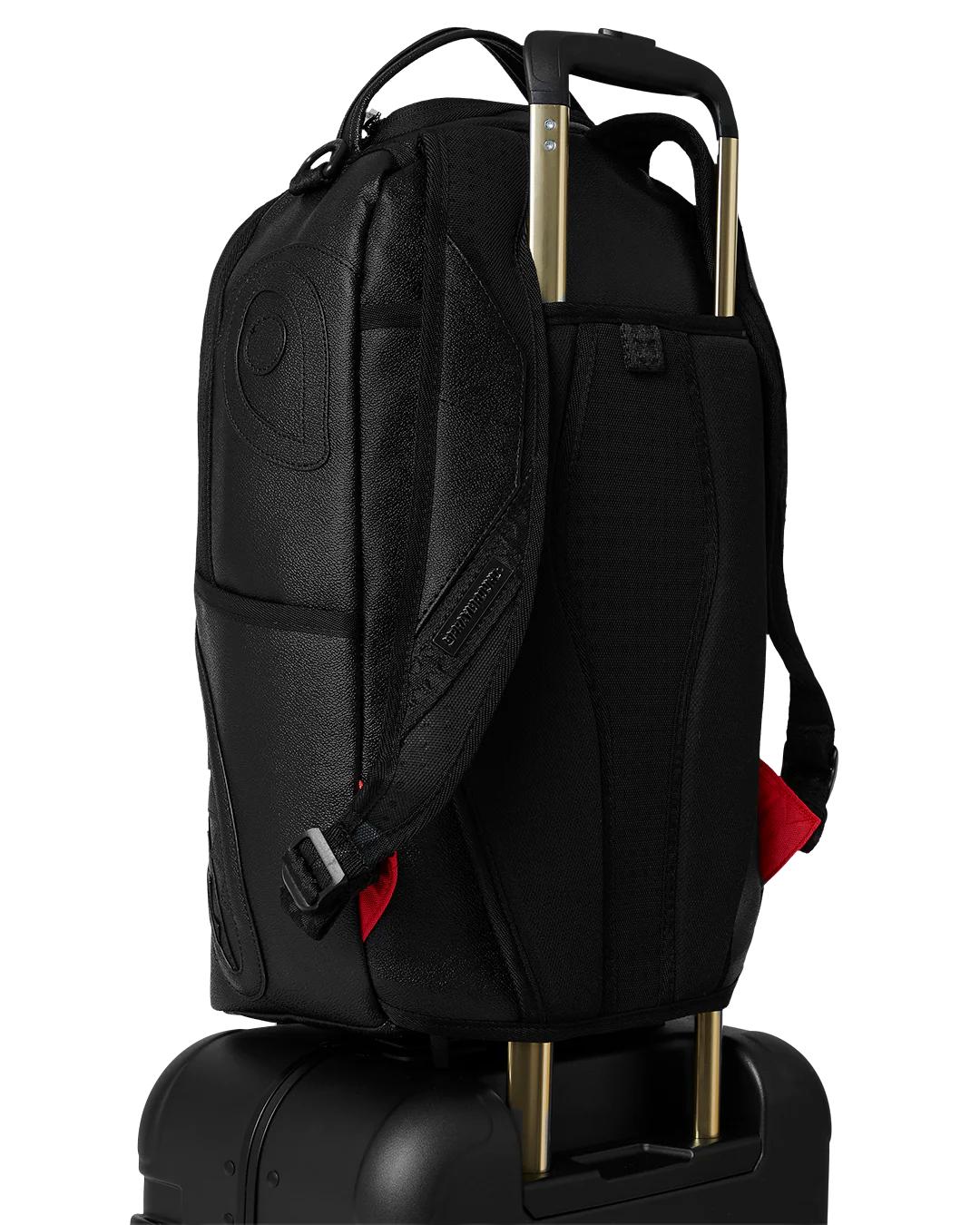 Sprayground REALITY CHECK SHARKITECTURE CARRY-ON JETBLACK LUGGAGE (GOLD HARDWARE)