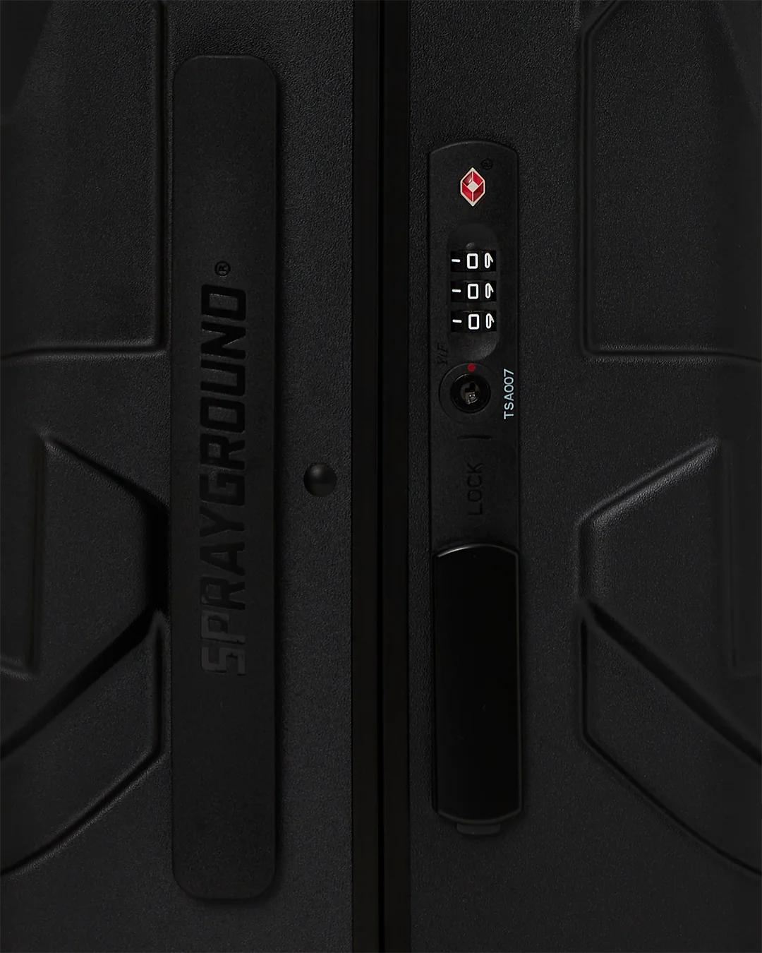 Sprayground REALITY CHECK SHARKITECTURE CARRY-ON JETBLACK LUGGAGE (GUNMETAL HARDWA