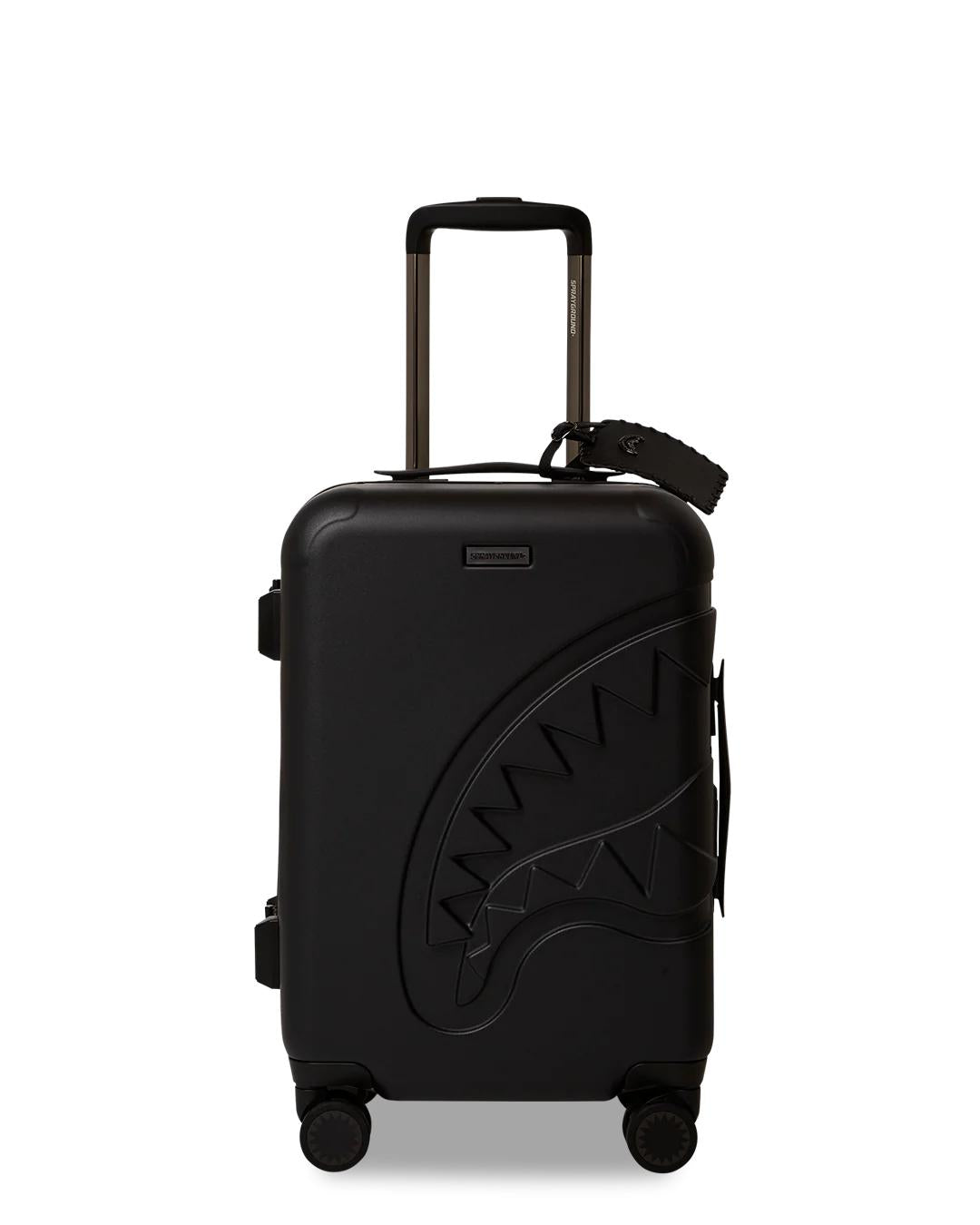 Sprayground REALITY CHECK SHARKITECTURE CARRY-ON JETBLACK LUGGAGE (GUNMETAL HARDWA