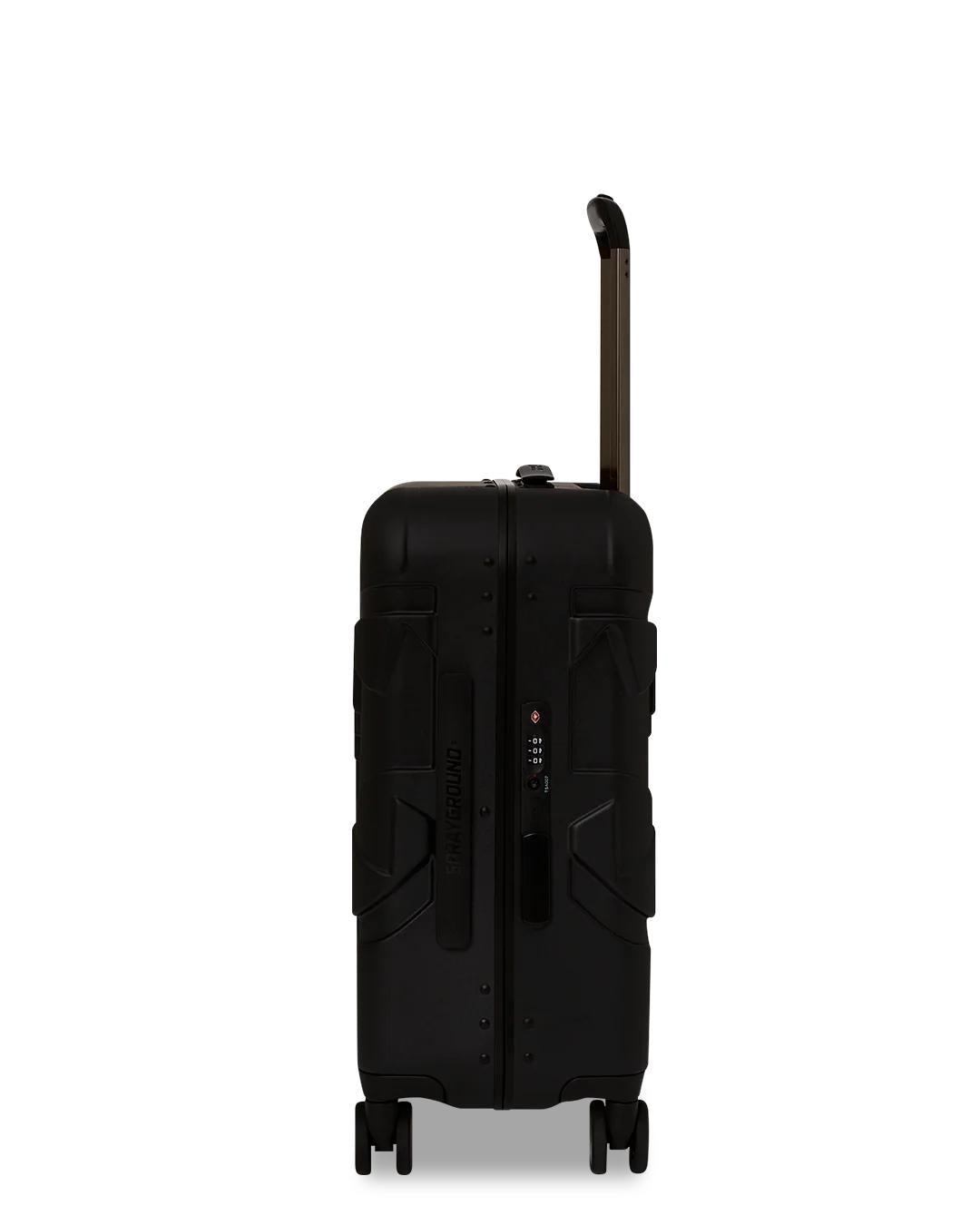 Sprayground REALITY CHECK SHARKITECTURE CARRY-ON JETBLACK LUGGAGE (GUNMETAL HARDWA