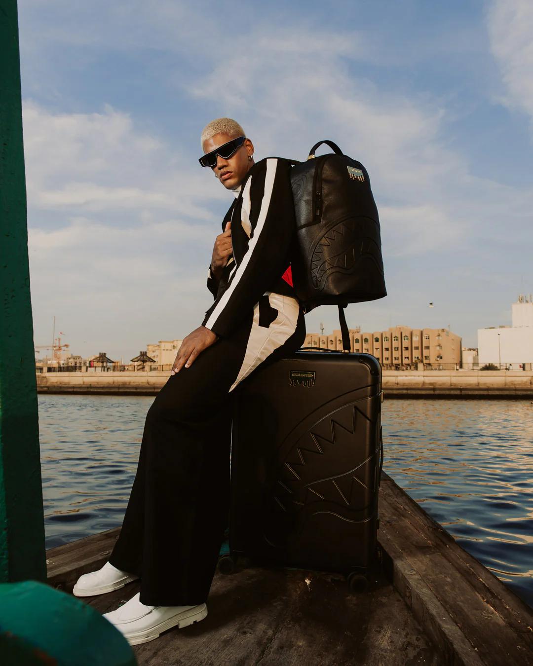 Sprayground GOLD BRICK DRIP FULL-SIZE LUGGAGE