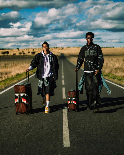 Sprayground SHARKS IN PARIS BLUR EFFECT FULL SIZE LUGGAGE