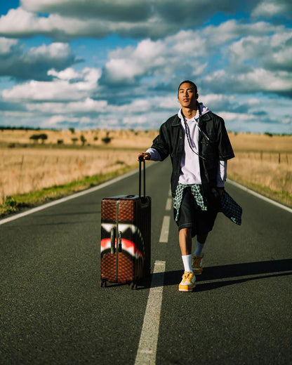 Sprayground SHARKS IN PARIS BLUR EFFECT FULL SIZE LUGGAGE