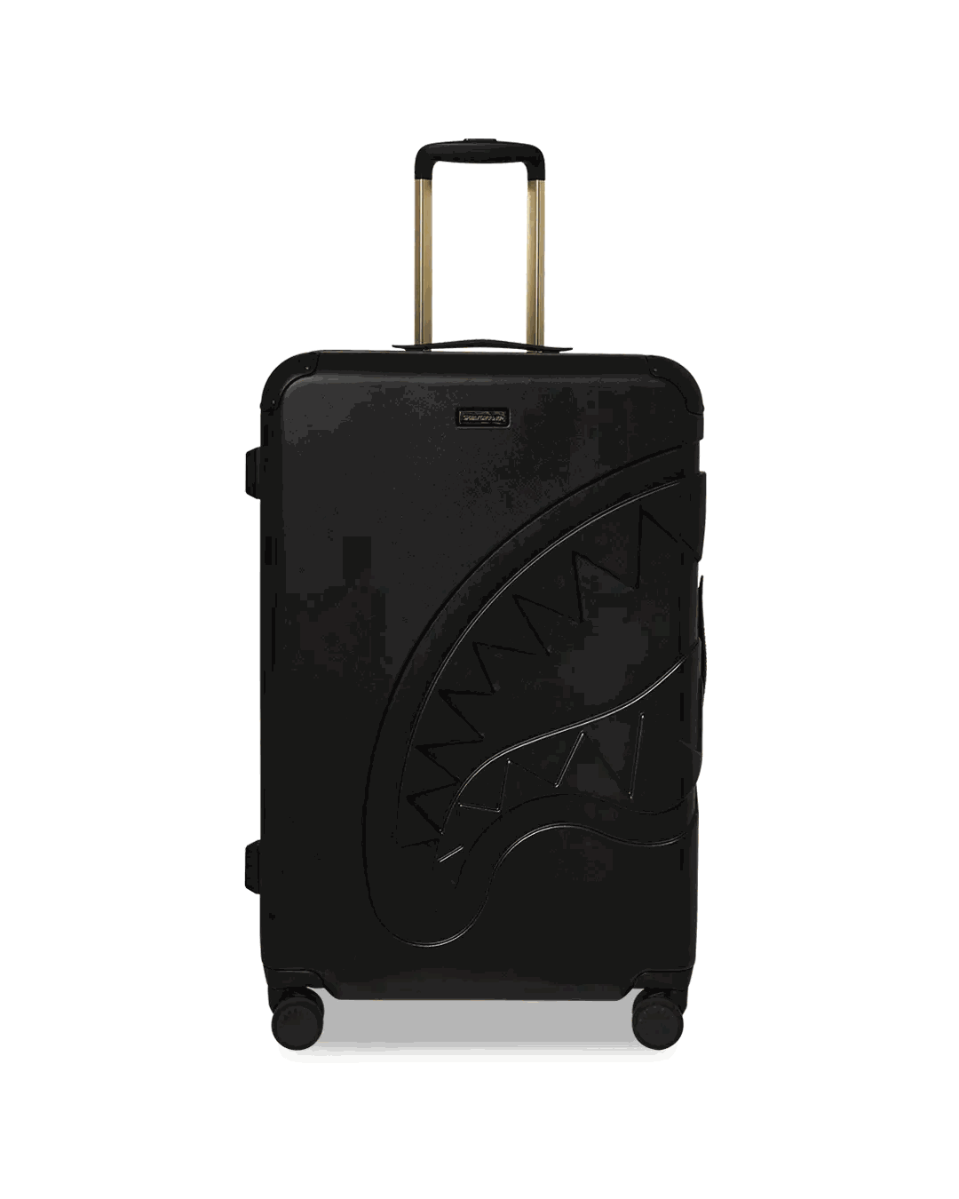 Sprayground REALITY CHECK SHARKITECTURE FULL-SIZE JETBLACK LUGGAGE (GOLD HARDWARE)