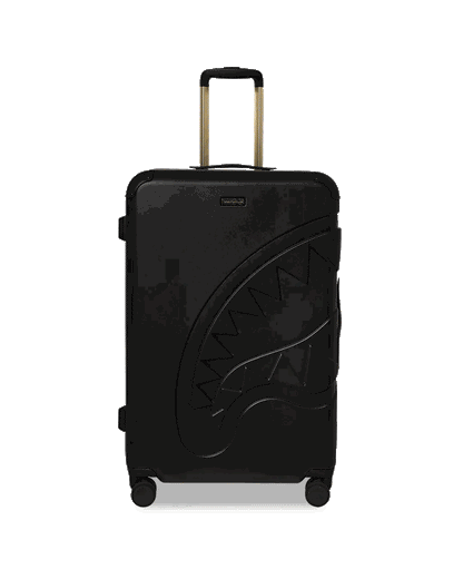 Sprayground REALITY CHECK SHARKITECTURE FULL-SIZE JETBLACK LUGGAGE (GOLD HARDWARE)