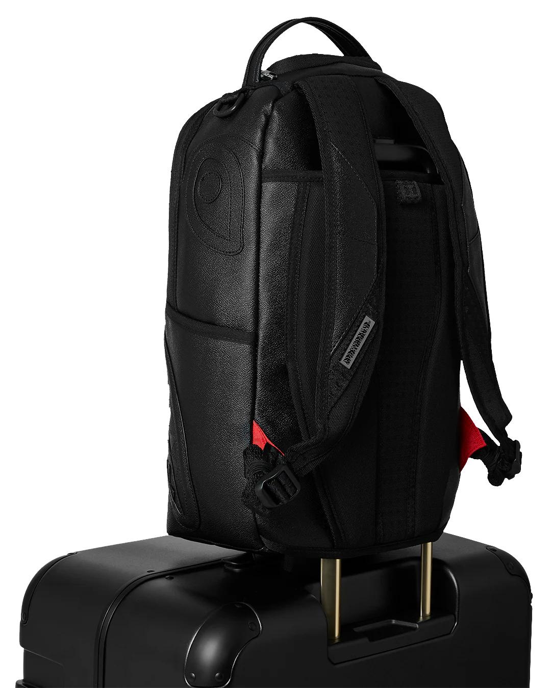 Sprayground REALITY CHECK SHARKITECTURE FULL-SIZE JETBLACK LUGGAGE (GOLD HARDWARE)