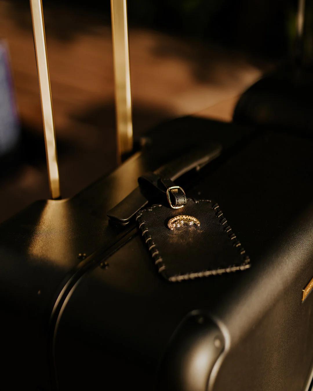 Sprayground REALITY CHECK SHARKITECTURE FULL-SIZE JETBLACK LUGGAGE (GOLD HARDWARE)