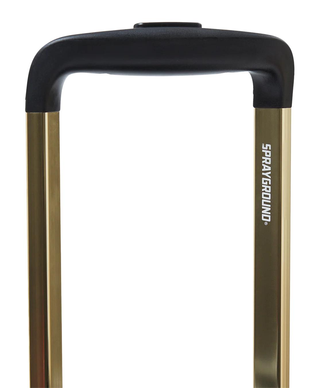 Sprayground REALITY CHECK SHARKITECTURE FULL-SIZE JETBLACK LUGGAGE (GOLD HARDWARE)