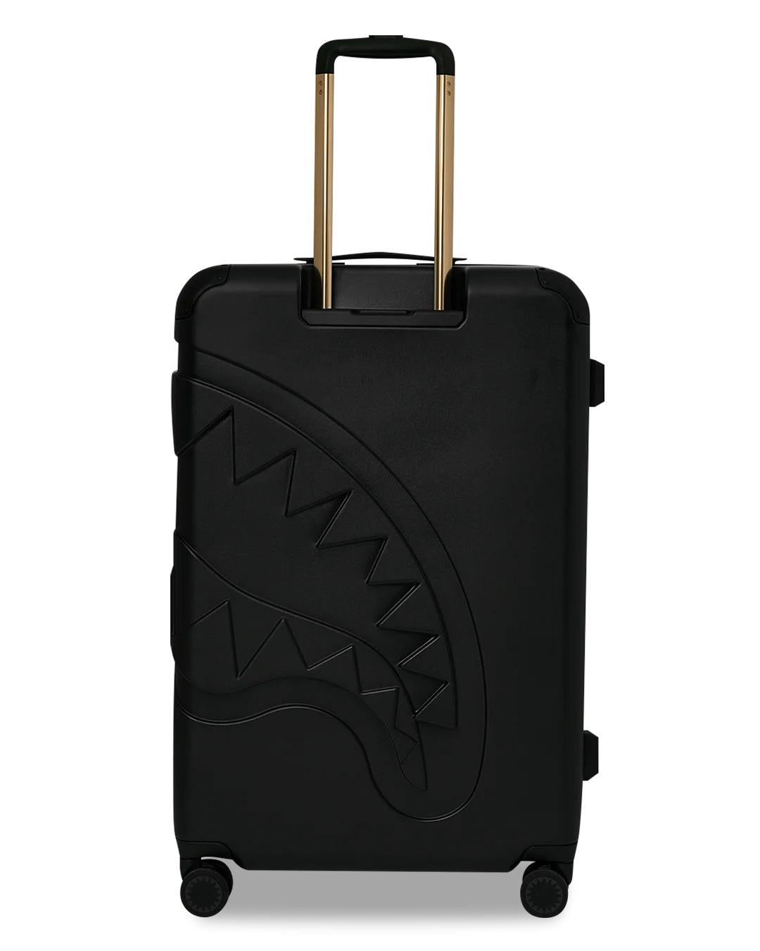 Sprayground REALITY CHECK SHARKITECTURE FULL-SIZE JETBLACK LUGGAGE (GOLD HARDWARE)
