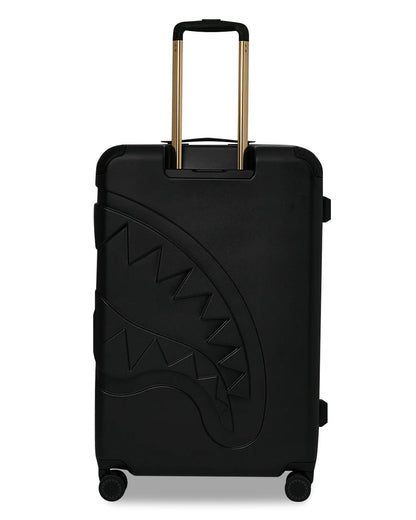 Sprayground REALITY CHECK SHARKITECTURE FULL-SIZE JETBLACK LUGGAGE (GOLD HARDWARE)