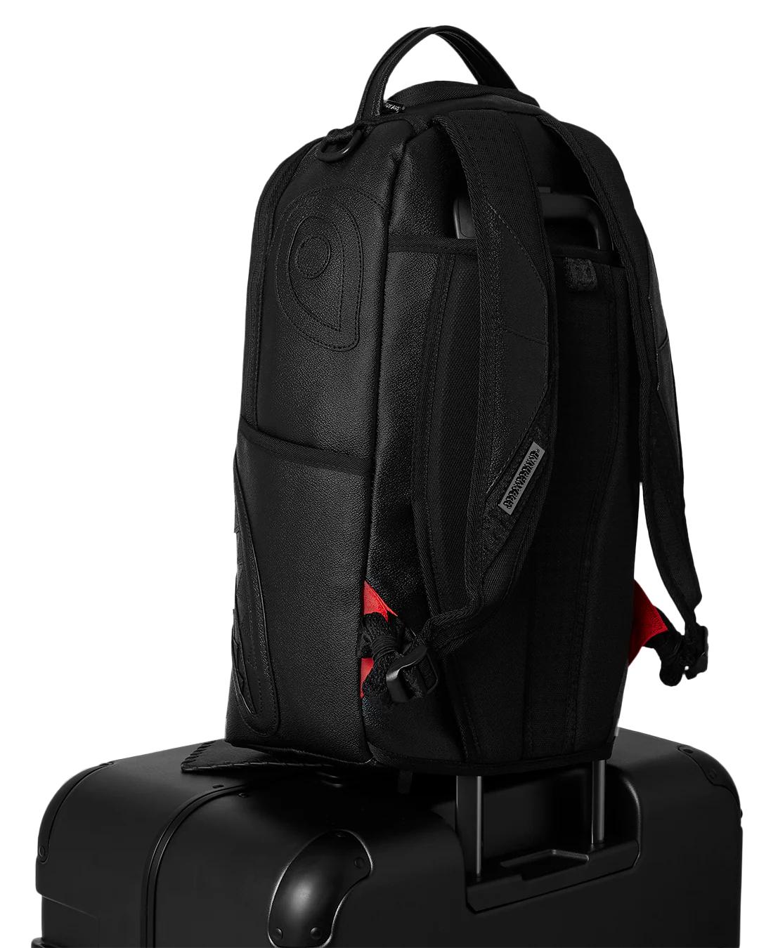 Sprayground REALITY CHECK SHARKITECTURE FULL-SIZE JETBLACK LUGGAGE (GUNMETAL HARDW