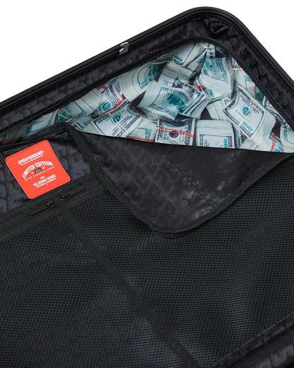 Sprayground REALITY CHECK SHARKITECTURE FULL-SIZE JETBLACK LUGGAGE (GUNMETAL HARDW