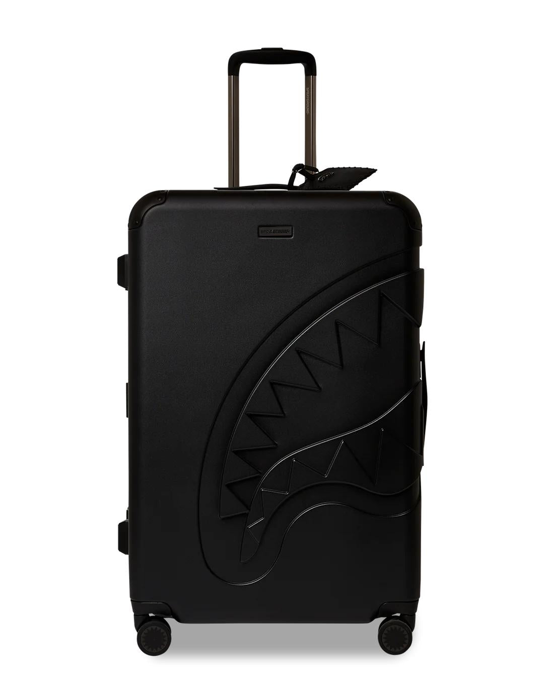Sprayground REALITY CHECK SHARKITECTURE FULL-SIZE JETBLACK LUGGAGE (GUNMETAL HARDW