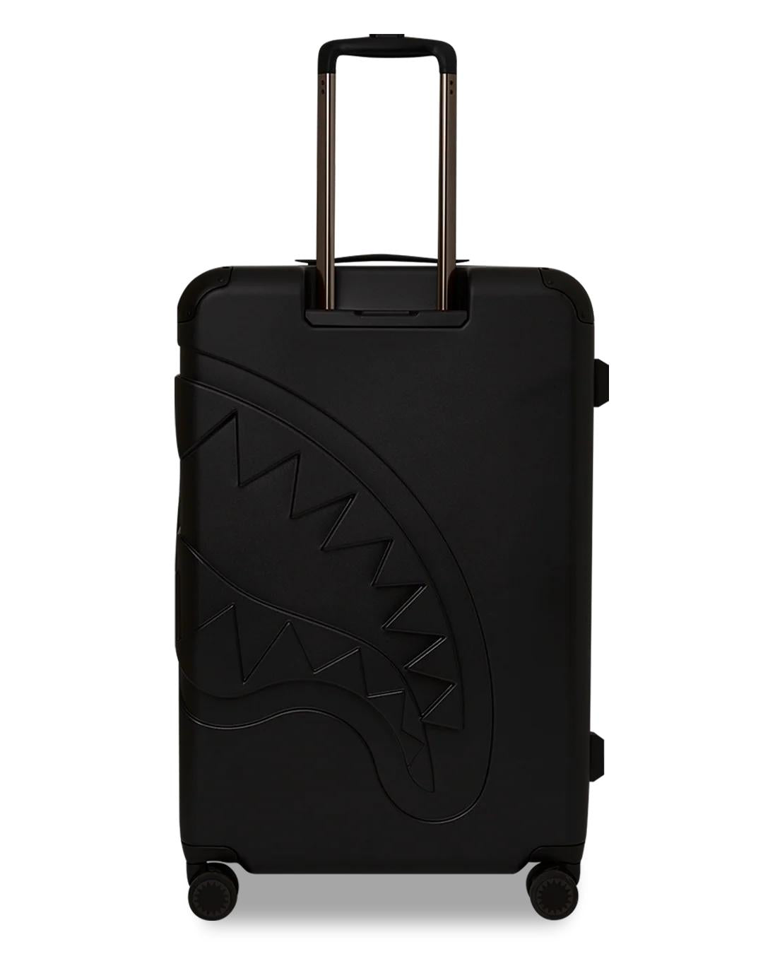 Sprayground REALITY CHECK SHARKITECTURE FULL-SIZE JETBLACK LUGGAGE (GUNMETAL HARDW