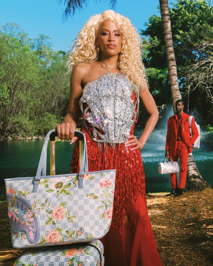 Sprayground A.I. AFRICAN INTELLIGENCE ELEGANT ENERGY TOTE - SANDFLOWER COLLAB