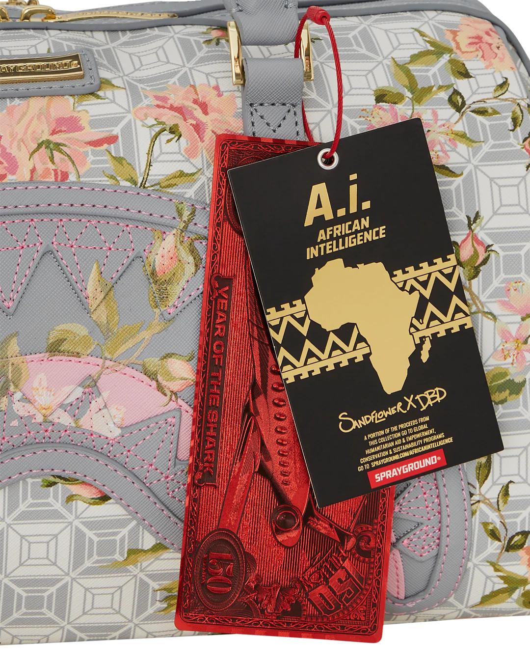 Sprayground A.I. AFRICAN INTELLIGENCE ELEGANT ENERGY MINI DUFFLE - SANDFLOWER COLL