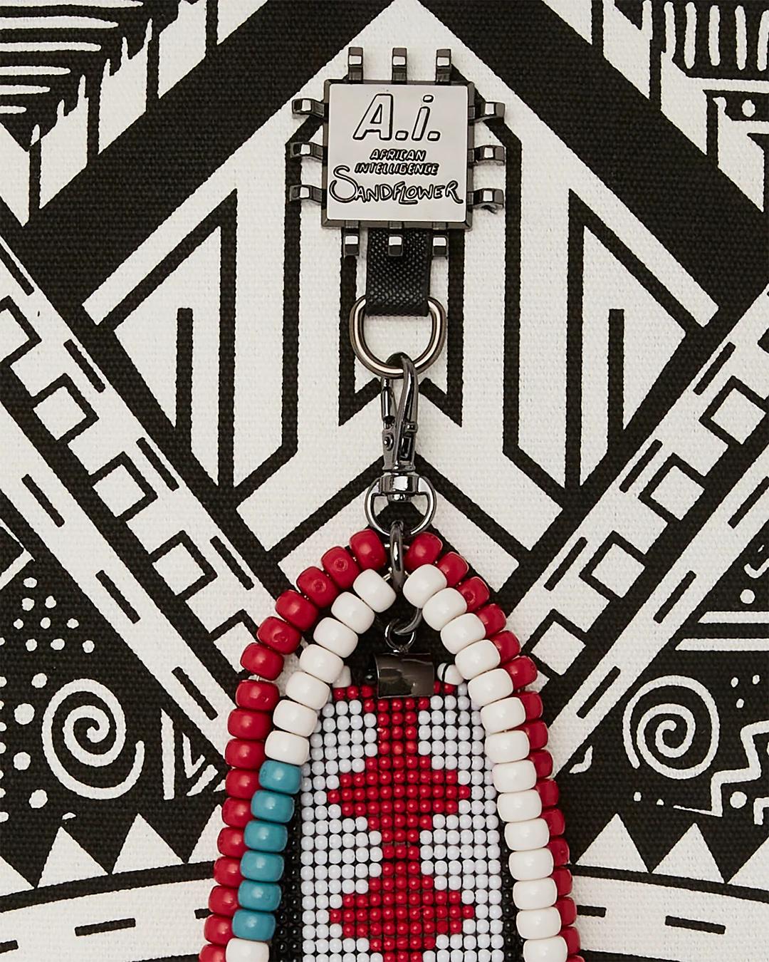 Sprayground A.I. AFRICAN INTELLIGENCE THE SKYHAWK BACKPACK - SANDFLOWER COLLAB