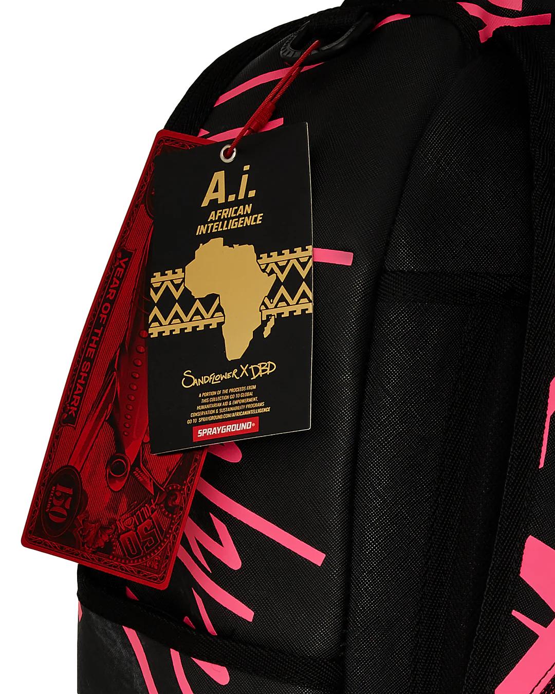 Sprayground A.I. AFRICAN INTELLIGENCE PRIDE AND POWER BACKPACK - SANDFLOWER COLLAB