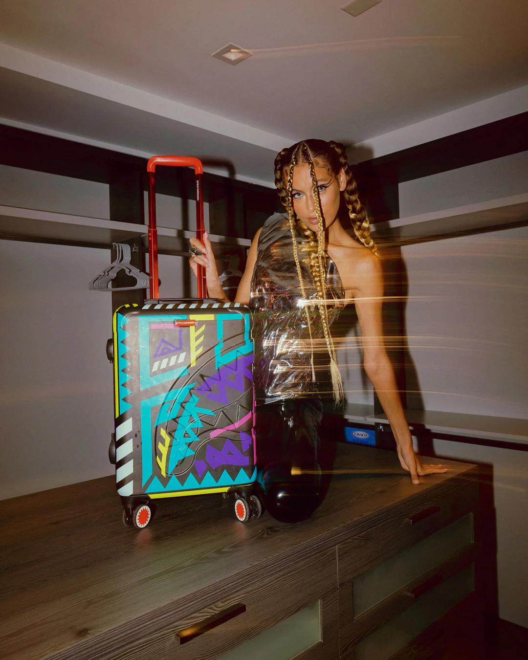 Sprayground A.I. PATH TO THE FUTURE III HARDSHELL CARRY-ON LUGGAGE - SANDFLOWER CO