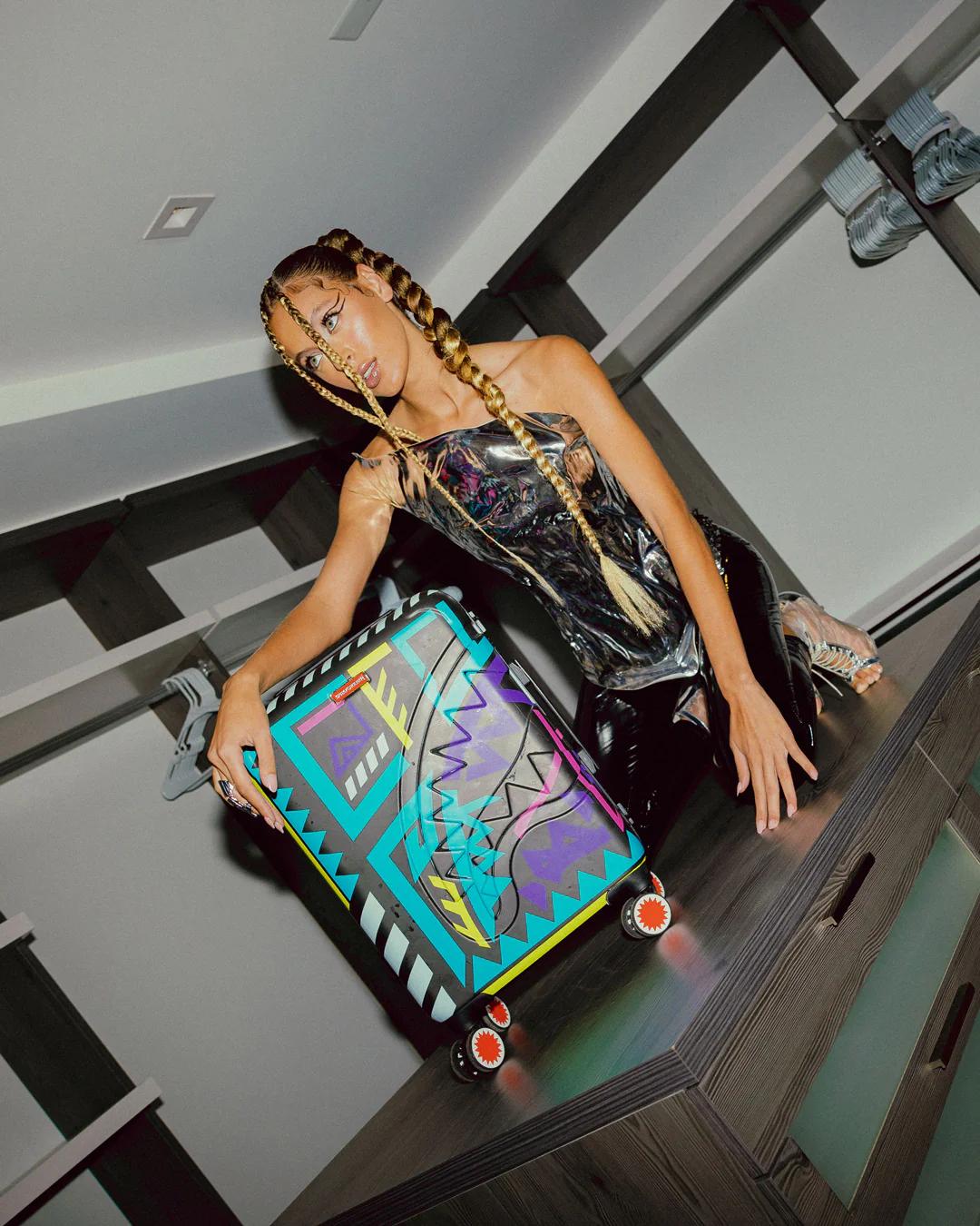 Sprayground A.I. PATH TO THE FUTURE III HARDSHELL CARRY-ON LUGGAGE - SANDFLOWER CO