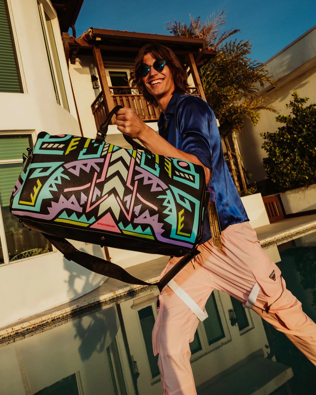 Sprayground A.I. PATH TO THE FUTURE III DUFFLE - SANDFLOWER COLLAB (GLOW IN THE DA