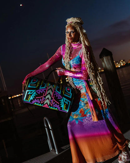 Sprayground A.I. PATH TO THE FUTURE III DUFFLE - SANDFLOWER COLLAB (GLOW IN THE DA