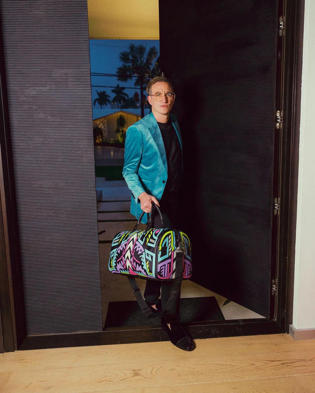 Sprayground A.I. PATH TO THE FUTURE III DUFFLE - SANDFLOWER COLLAB (GLOW IN THE DA